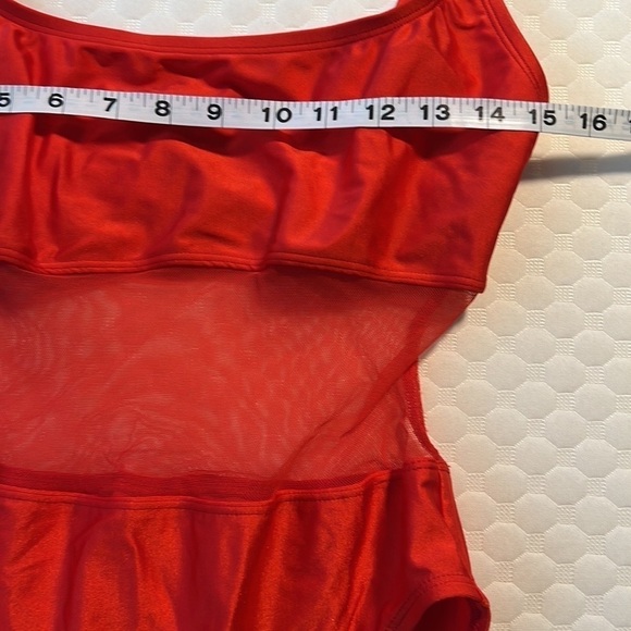 ⭐️Beach Cabana, Vibrant Red, Mesh Middle, Sexy, Fun, Size Small - Picture 6 of 8